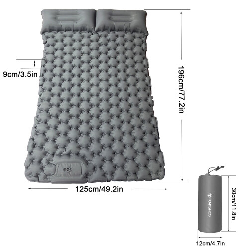 TOMSHOO Double Airbed with Pillow for Camping