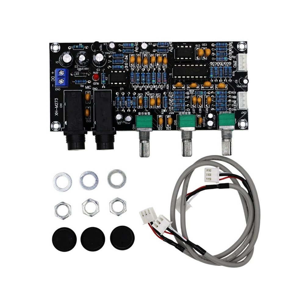 Xh-M273 Microphone Amplifier Board 12-24V Digital Preamplifier Board Karaoke Reverberation Microphone Control 4713568497514