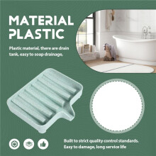 Sponge Holder Storage Rack Drain Soap Box Tray Soapbox 1 Pcs Shower Soap Tray Tool Soap Dish Plate Holder Green