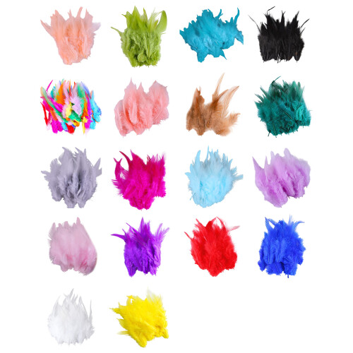 100PCS Rainbow Plumage For Handmade Creation-Light Purple 1
