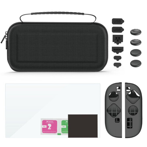 For  2 Model Carrying Case 9 in 1 Accessories Kit Handle Silicone Cover Screen Protector Dustproof