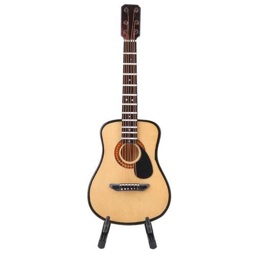 Handcrafted Small Wood Guitar Decoration Gift 2