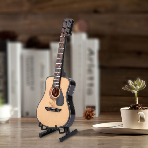 Miniature Guitar Model Stand Storage Box 16cm