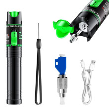 Localizador Visual de Falhas, Comprimento de Onda de 510 Nm, Testador de Fibra Óptica de Luz Verde de 30  com Adaptador FC Macho para LC Fêmea de