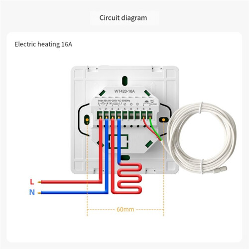 Tuya WiFi  Thermostat 16A Electric Floor Heating Temperature Control APP Remote Control 2