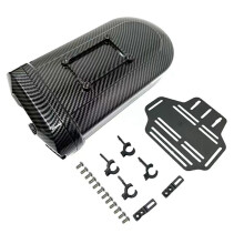 Coffre à Outils Universel pour Moto, Coffre à Bagages, Boîte de Rangement pour VOGE DSX625 DSX900 Himalayan 450, Motif Fibre de Carbone