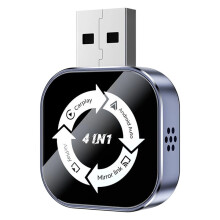 Draadloze Carplay-Adapter 4-in-1 AI-Box Airplay/Mirror Link/ voor Android Auto/Carplay USB-Dongle Bedrade Carplay Naar Draadloze A