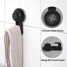2 Pcs Suction Cup Hooks Powerful Suction Cup Bathroom Hooks,Vacuum Wall Hooks for Towel,Waterproof Shower Hooks