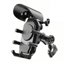 Support de Téléphone pour Guidon de Moto, Antichoc, Antivol et Résistant à la Pluie, Compatible avec Motos, Vélos et Scooters
