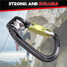 ROLLCLIP Z Pulley Screwlock Carabiner Triact-Lock Locking Climbing Carabiners for Outdoors Rock and Ice Climbing