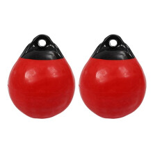 2X PVC Barca Parabordo Palla Rotonda Ancora Boa Dock Paraurti Palla Protezione Gonfiabile Marine Ormeggio Boa Rosso