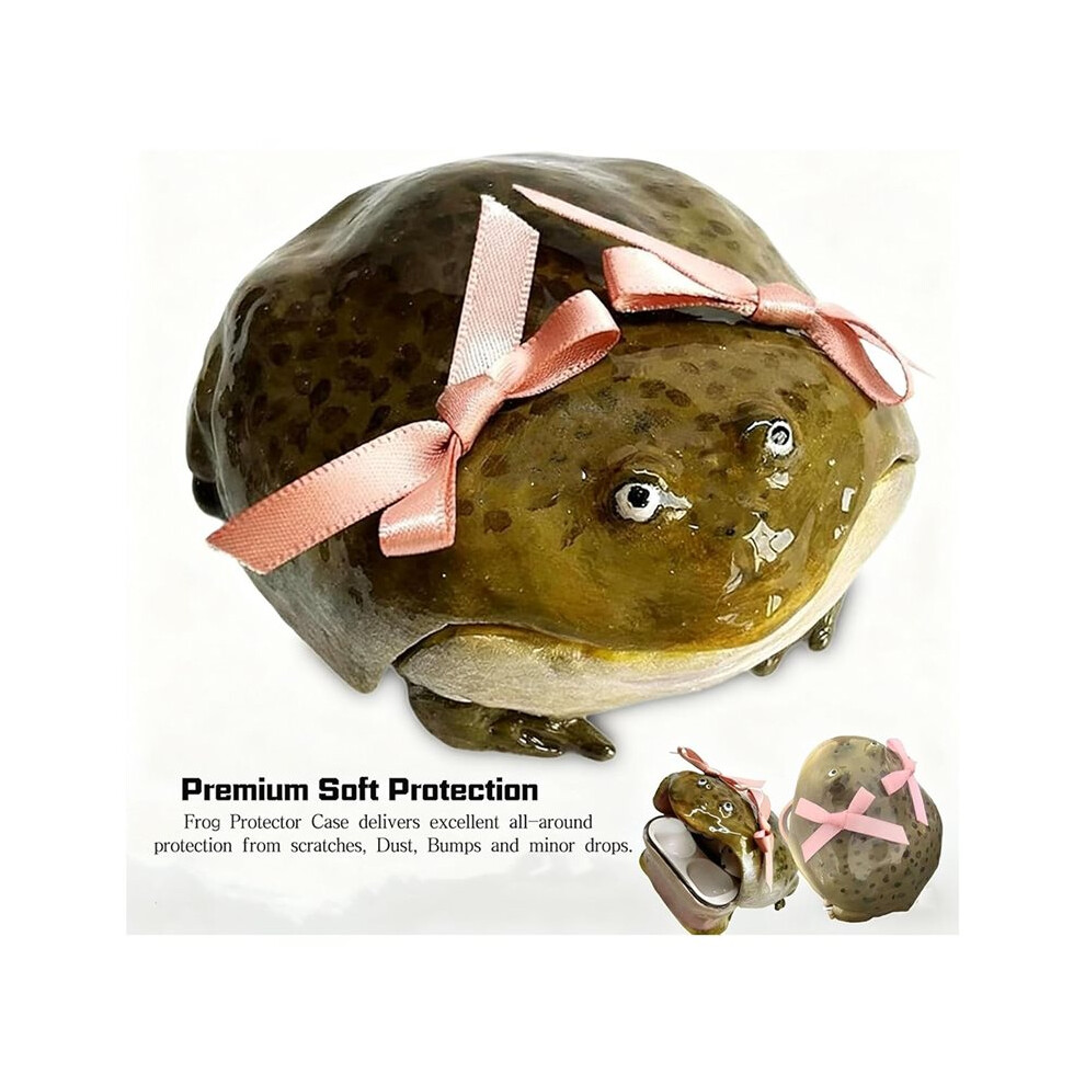 Frog Case, Handmade Ugly Frog Earphone Protector Case, Creativity Anti Drop Scratch Cases, Fun Gift ,For 3 4713843675484