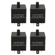 4X 12V 3 Pin LED Einstellbares Auto-Blinker-Relais für Blinker-Lichtanzeige