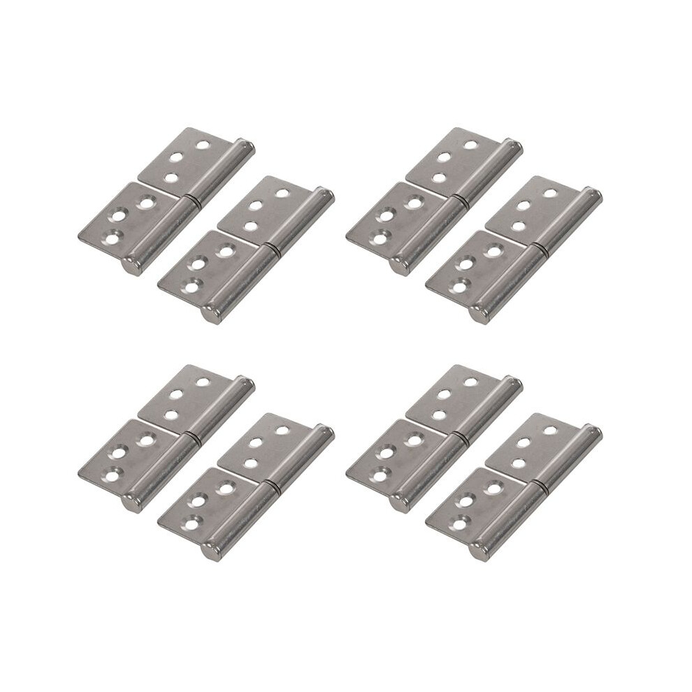3 Inch Silver Tone Stainless Steel 360 Degree Rotating Window Door Flag Hinge 8 Pieces 4713321010653