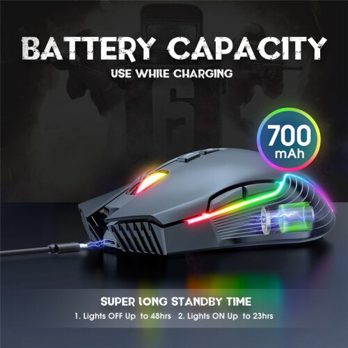 RGB Marquee Rechargeable Desktop Computer Notebook Mouse Rechargeable Mouse CW905 Wireless Gaming Mouse 1