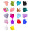 100 Stück weiches Gefieder für Scrapbooking,-Hellblau 2