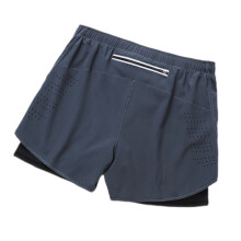 Herren Fake Zwei-Teile Shorts 200 g Grau XL