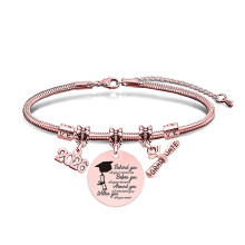Adjustable 316L Steel Adjustable Snake Bracelet-02 rose gold