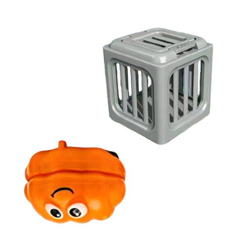 Interactive Marine Life Bath Toy With Diving Cage For-shell