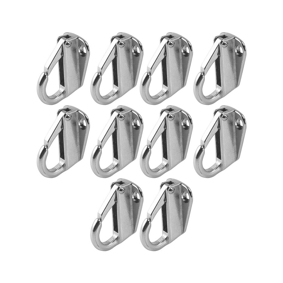Marine Boat Hooks Stainless Steel Spring Snap Type Fending Hook Hanger 10 Pcs 6032427056890