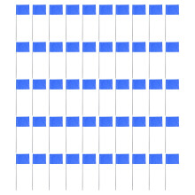 50 stuks kleurrijke waterdichte tuinpalen voor-Blauw