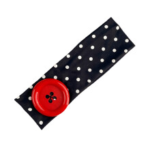 Modieuze knoophaarband, elastische hoofdomslag voor dames,-1