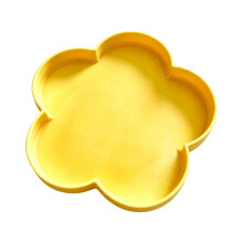 Kleine Bloemvormige Sieraden Schotel, Decoratieve Lade-Geel