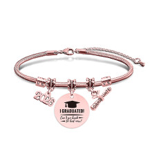 Trendiges Edelstahl-Armband mit-06 Roségold