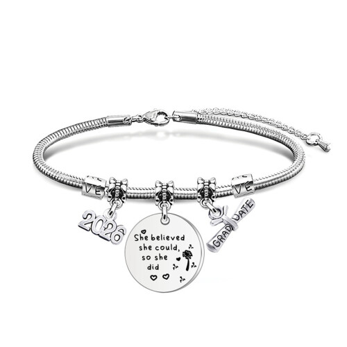 Trendy Stainless Steel Snake Bone Bracelet Bangle-16 Silver