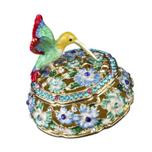 Hochzeitsschmuck-Vitrine, Kolibri-Form, Schmuck-Organizer,-Blau