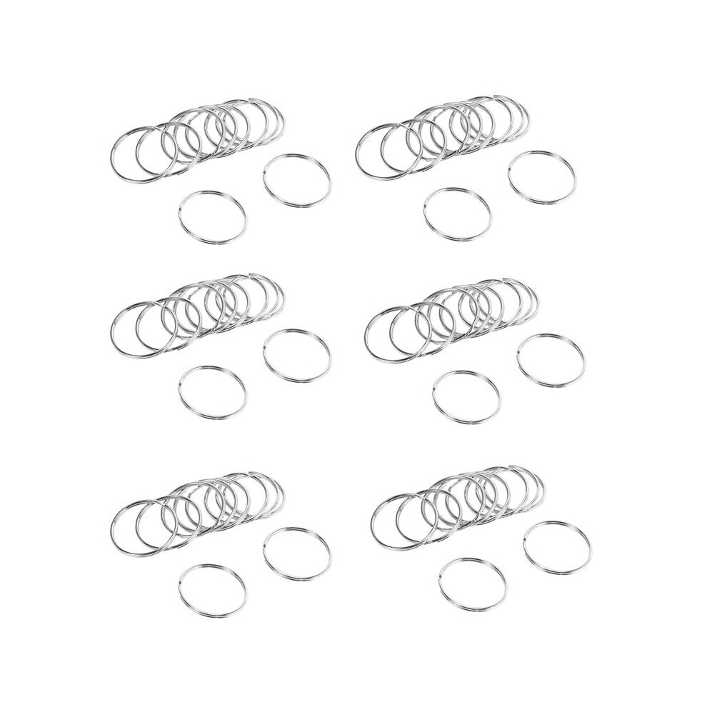 60X Quality 50Mm Keyring Split Ring Set Heavy Duty Large Nickel Key Loop Sprung Hoop 6034215272376