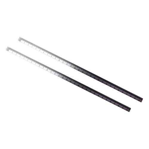 2Pcs Clear Colorful Ruler Kids Acrylic Ruler for-Gradient gray