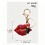 Schlüsselanhänger in Lippenform, modischer-Rosenrot 4