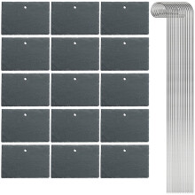 Slate Plant Labels Garden Plant Markers Labels Greenhouse Accessories Garden Stakes, 15PCS