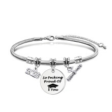 Trendiges Edelstahl-Armband mit-10 Silber