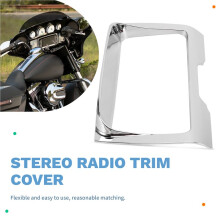 Chrome Stereo Trim Fairing Cover Dash Panel Kit for Davidson Touring Electra Glide Street Tri Glide 14-23