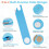 Sewing Machine Needle Threader Tool with Magnetic Back, Alignment Guide, and Built-in Ruler (2PCS) 3