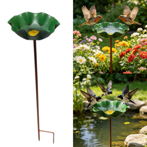 Künstlerischer Garten-Vogelfutterspender und-Peacoblau 2
