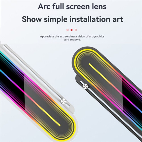 Card Anti-Sag Bracket with ARGB Sync, Temperature Display, Adjustable Height, 5V 3Pin B 1