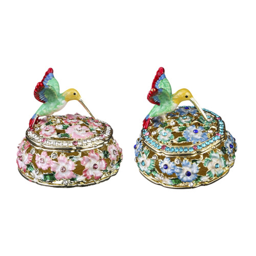 Hochzeitsschmuck-Vitrine, Kolibri-Form, Schmuck-Organizer,-Blau 1