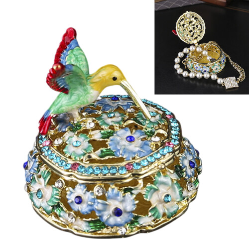 Hochzeitsschmuck-Vitrine, Kolibri-Form, Schmuck-Organizer,-Blau 2