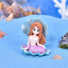4 PièCes Aquarium Fish Tank Petite SirèNe Ornement Figurines Miniatures DIY Gâteau DéCor Bureau Artisanat Accessoires DéCorations