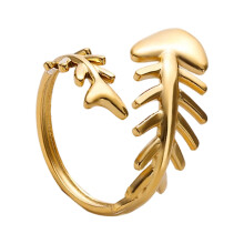 Trendiger, offener, geometrischer Ring aus Edelstahl,-12