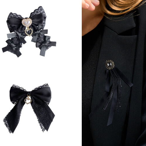 Épingle à cravate Bowknot en cristaux faits à la main-Non. 2 2