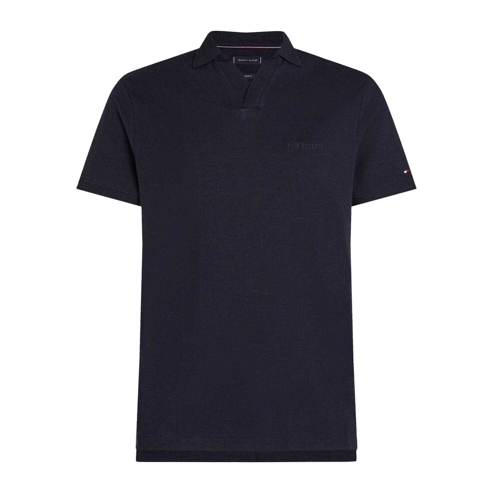 Tommy Hilfiger (S, Desert Sky) Mens Terry Regular Polo Shirt