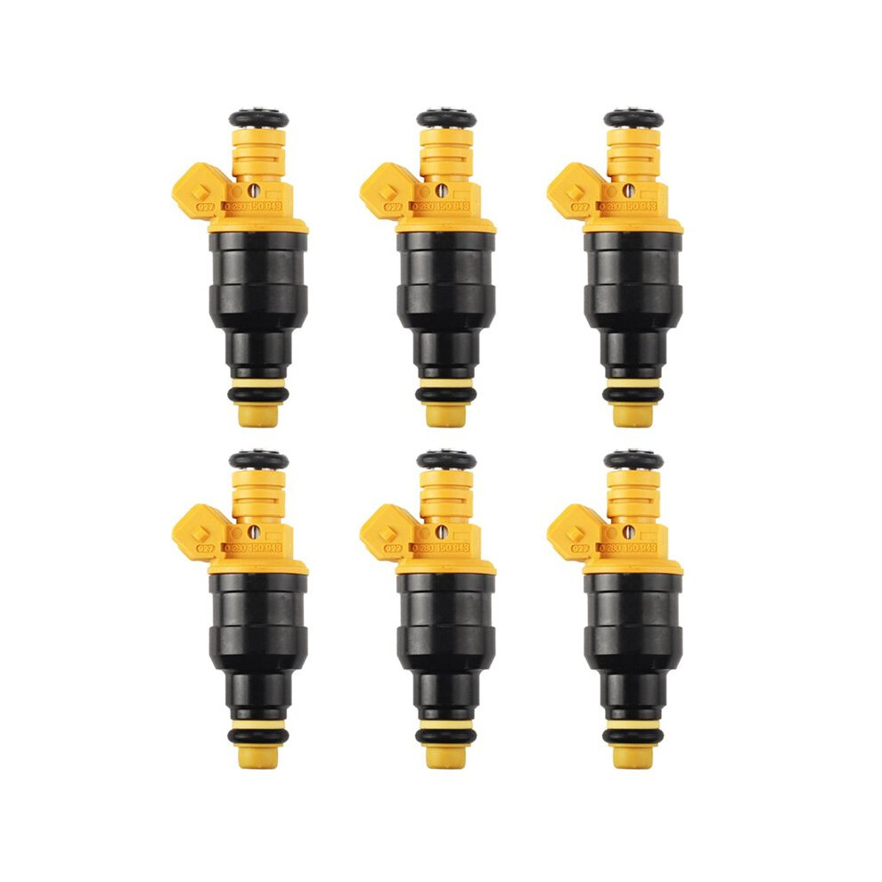 6X Flow Matched 0280150943 Fuel Injectors For 4.6 5.0 5.4 5.8 Mustang F-150 F-250 F-350 E-150 E-250 4713823250595