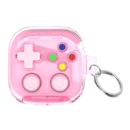 Transparents PC TPU Case For Buds 4 With Holder-Pink