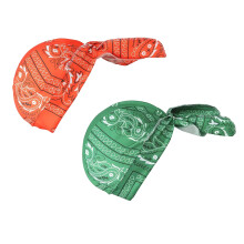 Unisex Pirate Costume Hat Adjustable Pirate Hat-orangegreen