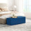 MCC Foldable Storage Ottoman Bench with Lid, Extra Large Storage Chest Footstool Space Saving Seating & Storage Solution, 110 × 38 × 38 cm, BLUE 2