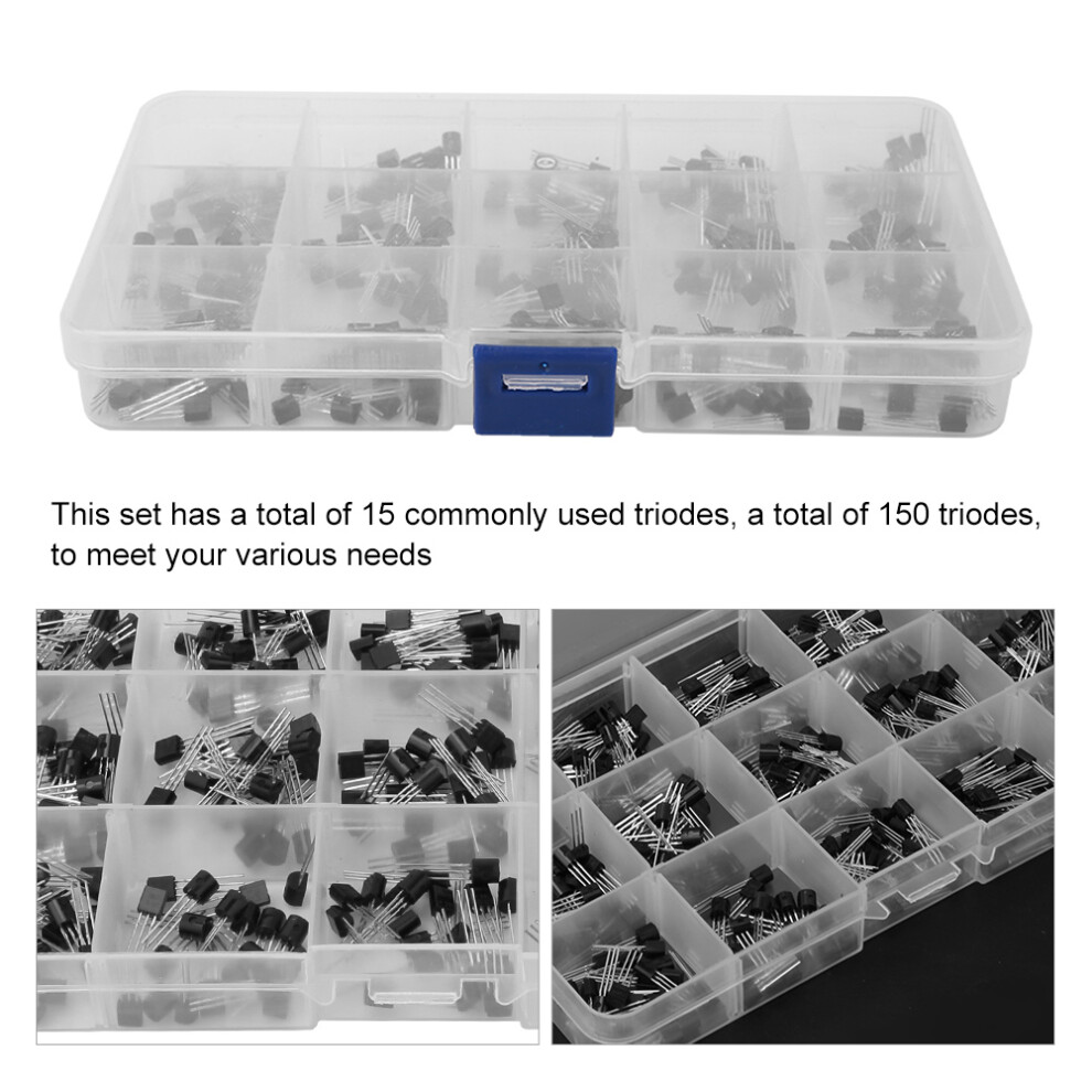 300pcs 15 Triode Transistor Assortment Kit